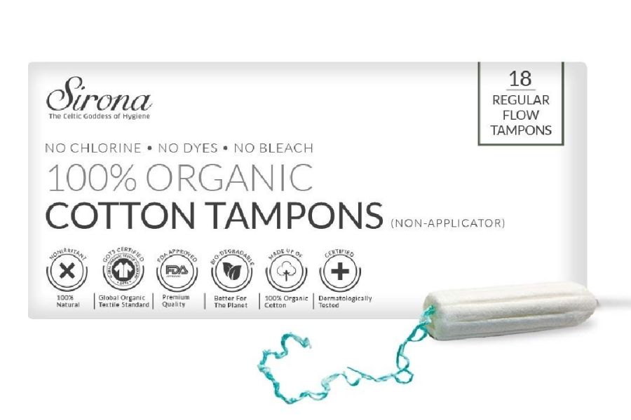 Sirona Organic Cotton Tampon for regular flow Indian tampon brand