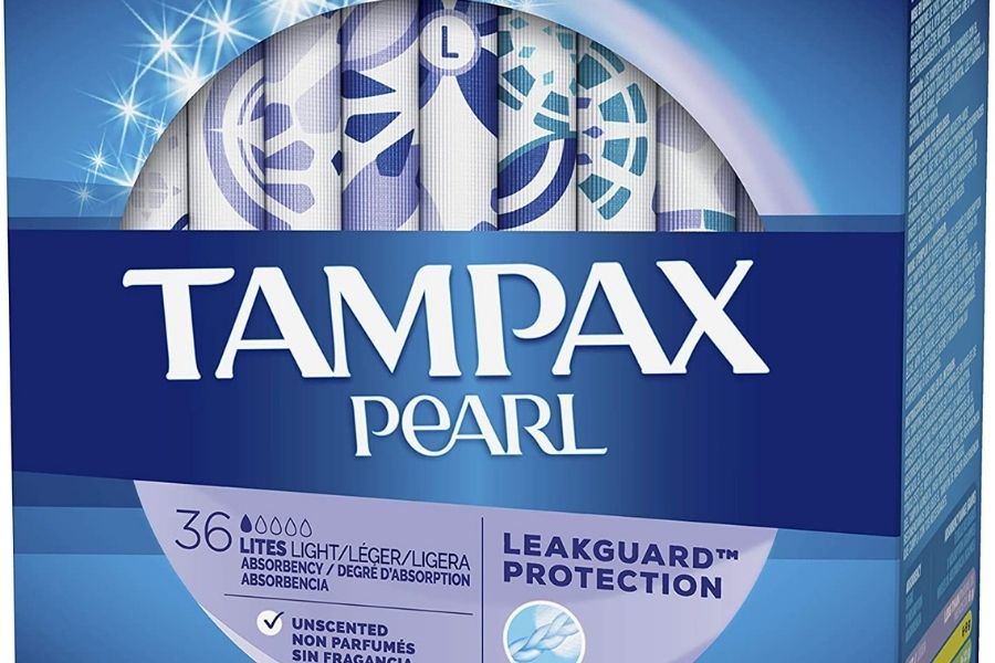 Tampax Pearl Lite Absorbency Tampons for light flow 