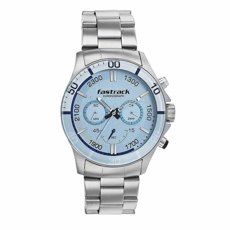 Blue Dial Stainless Steel Strap Watch