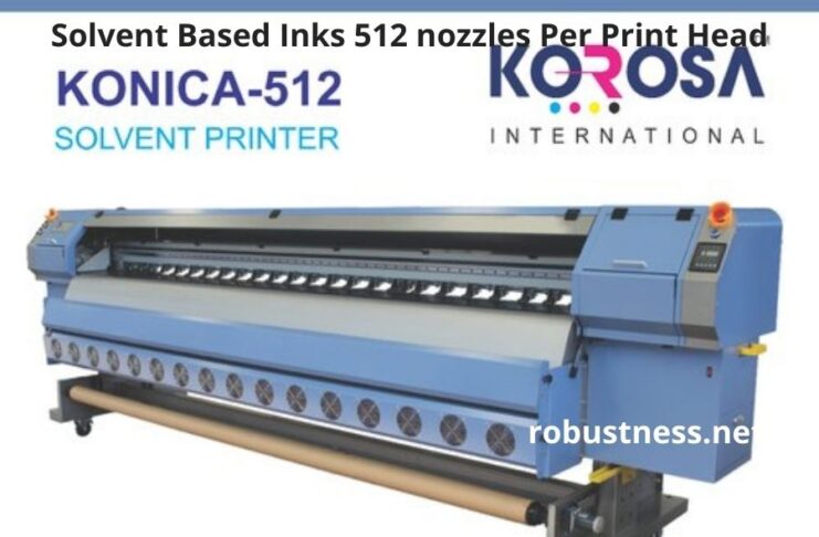 Solvent Based Inks 512 nozzles Per Print Head