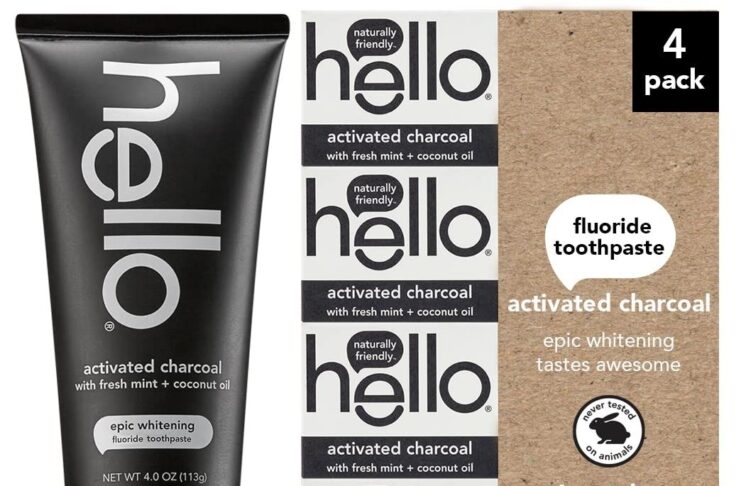 Hello Oral Care Activated Charcoal Fluoride Whitening Toothpaste